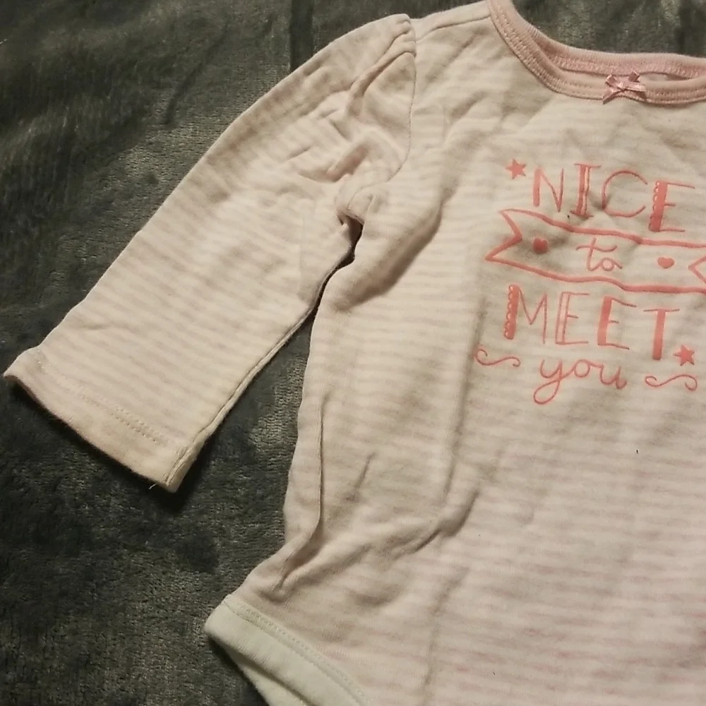 Baby B'Gosh Baby Girl's Stripe Long Sleeve Onesie